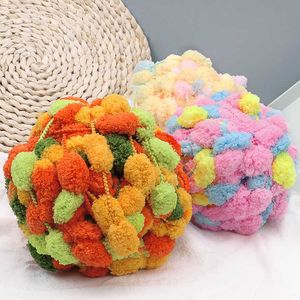 Yarn 130g/ball thick ball cotton Pompom yarn DIY crochet hand woven sofa mat blanket carpet handmade P230601