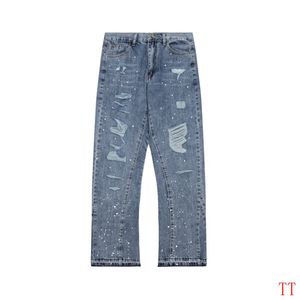 Jeans stree denim tårar lyxig designer denim jeans denim jeans designer jeans broderi byxor mode hål byxor kläder