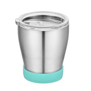 Bicchieri Sottovuoto Bicchieri antiscivolo a doppia parete Bicchieri in acciaio inox Bicchiere per bambini Sippy con coperchio Trasparente Auto da viaggio per esterni Dh0871 Drop D Dhmrf