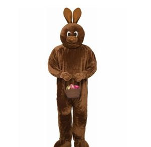 Brown Rabbit Easter Mascot Clothing Animal Halloween Christmas Adult Abbigliamento per attività su larga scala Xmas Easter Suit Party Size Natale