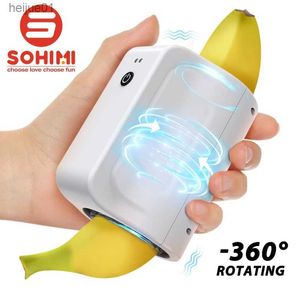 Sohimi Automatic Male Masturbators IPX6 Waterproof Blowjob Toys TPE Pocket Pussy for Male Stroker Open-Ended Penis Vibrator L230518