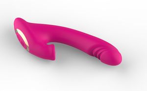 Soft-Touch-Silikon-Klitoris-Stimulator-Massagegerät, 7 Frequenzen, Schnallen- und Klopfmodi, Sexspielzeug für Frauen RC079