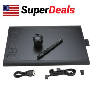 Tavolette Huion 1060 PLUS Tavoletta grafica Micro USB Nuovo 1060PLUS con scheda di memoria 12 tasti Express Pittura digitale Penna ricaricabile