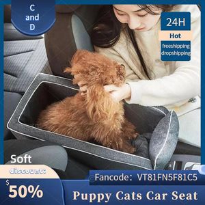 Carrier Travel Pet Puppy Cats Car Seat Basket Booster Center Consol Mat Bed Bag Central Control Nonslip Carriers Safe Liten Dog Hammock