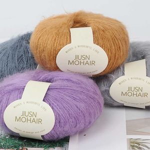 Yarn 25g Mohair blended yarn DIY crochet knitting knitted wool ball rope used for sweaters scarves toys cushion blankets 33 colors P230601