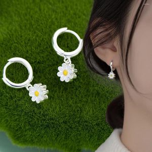 Ohrstecker Koreanische Kleine Gänseblümchen Blumen Ohrschnalle Für Frauen Süße Kristall Ohrring Mädchen Mode Eleganten Schmuck