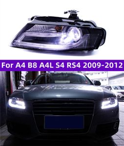 Bilstrålkastare för Audi A4 B8 A4L S4 RS4 2009-2012 LED-strålkastare DRL Hög lågstråle BI LED-lampan