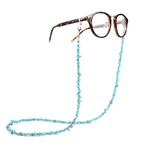 Óculos Correntes Bohemian Blue Stone Beads Óculos Corrente Moda Feminina Correias Óculos de Sol Acessórios Drop Delivery Eyewear Dh6X7