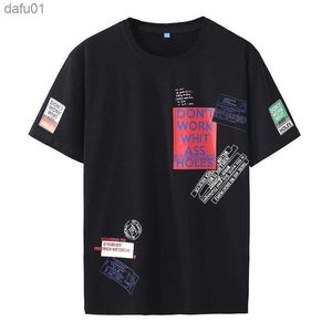 HIO HOP LOOSE Mens T-shirts Fashion 2023 Summer Short Sleeves PRETO BRANCO Tshirt Tees Plus Asian OVERSsize L-6XL 7XL 8XL 9XL L230520