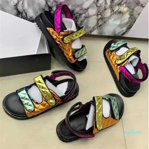 kurt geiger taglie forti sandali da donna pantofole arcobaleno ciabatte firmate sandali da spiaggia piatti estivi piattaforma oro nero