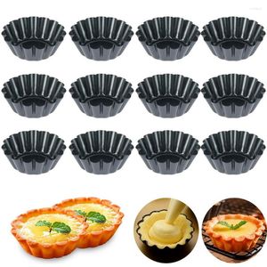 Bakeware Tools 12st Pan Mold Tart Quiche Flan Cake Non-Stick Pie Pizza Cupcake Egg Tartlet Baking Muffin Cup