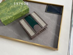 Designer plånbok mens bi-flod duk läder korta plånböcker korthållare passfodral korthållare flera bifold plånböcker 597606