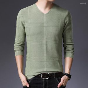 남자 스웨터 2023 남자 얇은 v- 넥 스웨터 봄 청소년 슬림 단색