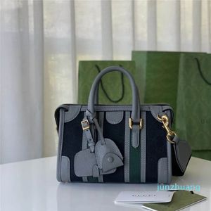 Bolsa de ombro de lona de luxo designer multicolorida tamanho bolsa 22 x 15 x 11 cm