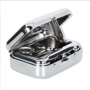 Smoking Pipes Design of the press spring cover of the new square metal ashtray in Europe and America