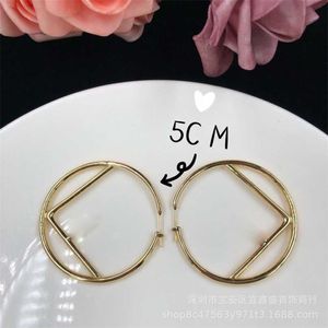 70% off designer jewelry bracelet necklace ring Earrings female two trends Finn earrings live broadcast Fen net red 5cm