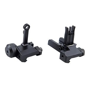 Tactical KAC 300M Flip Up Sight Front And Rear Foldable Sights Rifle Mounting Weaver Rail CNC Aluminum