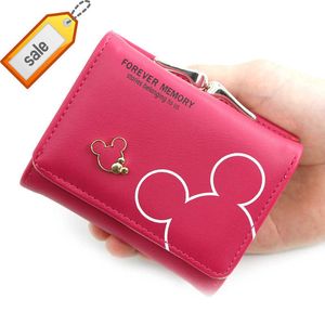 luxury famous brand cartoon cute coin purse hasp card holder women mini wallets