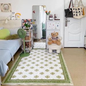 Tappeti Tappeto da comodino a fiori in peluche Tappeto antiscivolo semplice per soggiorno Zona coreana morbida Decorazioni per la casa Tappetino per porta d'ingresso creativo