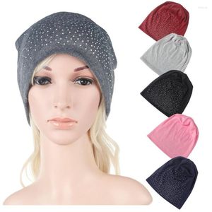 BERETS 2023 SOLID COLOR BEANIE CAPS HATファッションヒップホップコットンハット男性女性ビーニーユニセックスキャップドロップ