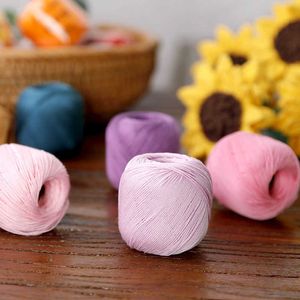 Yarn 10g/ball 85m summer cotton lace yarn hand crochet bikini top knitted bag cap DIY threaded ball P230601