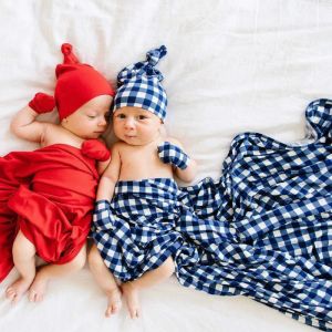 تصوير حديثي الولادة صور الدعائم عيد الميلاد أكياس النوم منقوشة 2 pcs مجموعة من ملابس النوم+capbaby فتاة التبع