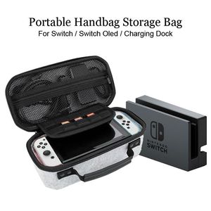 ニンテンドースイッチ用の収納バッグを持ち歩くバッグns OLEDゲームコンソール保護ケース充電ドックポータブルハンドバッグボックスカバー