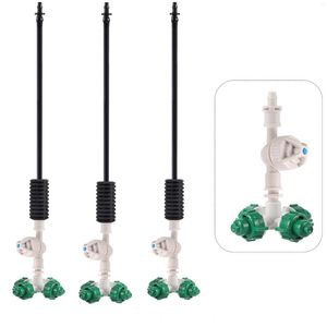 Watering Equipments 2 Sets Hanging Cross Misting Nozzle Kit 4-Way 360 Degree Spraying Garden Greenhouse Humidify Atomization Sprinkler