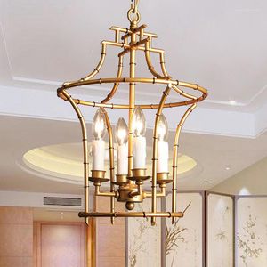 Pendantlampor Pastoral American Country Retro Light Iron Wax Candle Style Restaurang Korridor Aisle Veranda Lykta Lamp YA72731