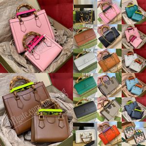 Tasarımcı Diana Tote Çanta Bambu Tutuk Totes Lüks Kadınlar Çift Jumbo G Mini Çantalar Crossbody Siyah Pembe Kova Orta Çapraz Vücut Küçük Çantalar