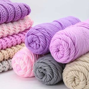 Yarn 100g/ball 8-layer milk cotton used for knitting thick wool sweaters soft and warm baby yarn hand knitted thread P230601