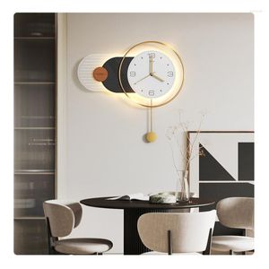 Väggklockor modern minimalistisk klocka med svängjärn yttre ram runt hem tyst vardagsrum restaurang kök relojes de pared