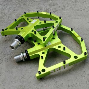 Pedais de bicicleta Ultralight Pedais de bicicleta Parte antiderrapante CNC Corpo de alumínio Estrada MTB Pé plano Ciclismo Selado 3 Rolamentos Pedal de mountain bike 230531