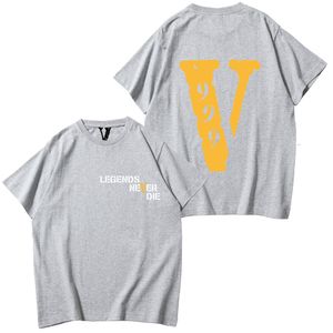 VLONE Design Original Camisetas Masculinas VLONE logo Summer Cartoon Manga Curta Letras Soltas Tops Versáteis Camisetas preto branco vermelho VT126