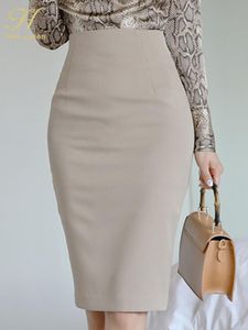 Abiti H Han Queen 2020 Nuova guaina bodycon gonne femminili autunno inverno alta in stile coreano in stile coreano di ufficio formale da donna matita gonne a matita