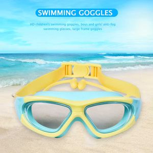 Goggles Professional Bool Soft Anti-Fog Outdoor Swimbles с затычками для ушей, подходящими для мальчиков и девочек в возрасте 3-12 P230601