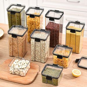 Storage Bottles Stackable Kitchen Sealed Jar Plastic Food Box Multigrain Tank Bottle Dried Fruit Tea Containers