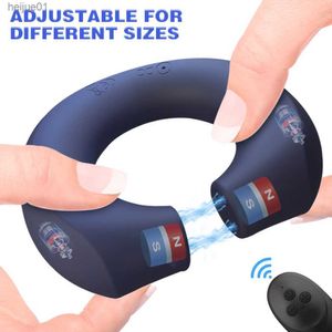 Anel de pênis de tamanho personalizado ejaculação retardada anel de controle remoto vibrador de pênis exercitador masculino masturbador brinquedos sexuais para homem L230518