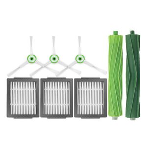 Planiellt ersättningsdelar Kit kompatibelt med Irobot Roomba i7 i7+ E5 E6 I3 i8Plus Vakuum inklusive 2 gummiborstar 3 HEPA-filter 3 kant-svepande sidoborstar