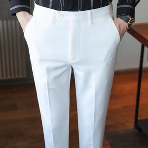 Pantaloni brisith stile semplice abito da business abito pantaloni da uomo abbigliamento tutti abbinano slim cottini casual per ufficio abbigliamento formale 4 colori