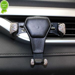 New Diamond Crystal Gravity Car Mount For Mobile Phone Holder Car Air Vent Clip Stand Cell phone GPS Support For iPhone Samsung Huaw