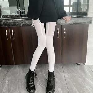 Kadınlar SOCKS Beauty Leg Pantyhose Seksi İpek Çorapları Kadınlar Ultra-İnce Uyluk Yüksek Külot Hortum Hortum Maiden Harajuku Tarz Kostümleri Gotik