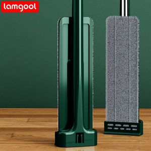 MOPS Lamgool اليد الحرة غسل Mop Squeeze Mop Cleaning Magic Cleaner 360 Detating Home Kitchen Bathroom Attels Attleling Tools Z0601