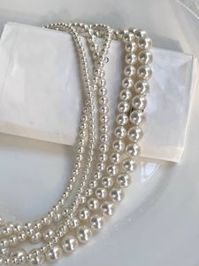 Роскошная новая модная жемчужная колье дизайнерские ювелирные украшения свадьба алмаз 18K Platinum подвесной подвеска женская буква