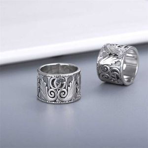 80 % Rabatt auf Designer-Schmuck, Armband, Halskette, dreidimensionales geschnitztes Engelsflügel-Feder-Muster, Herren-Damen-Ring für das gleiche Paar