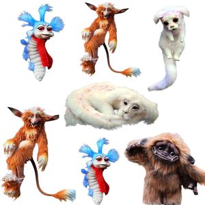 Decorative Objects Figurines Funny Present Plush Doll Worm From Labyrinth Falkor The Neverending Story Fuchur Handmade Baby Ludo Labyrinths Toy#g3 230531