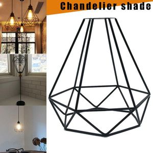 Pendant Lamps 1PC Metal Wire Iron Lampshade Retro Chandelier Vintage Lamp Cage Hang Black Fashion Bedroom Romantic Parlor