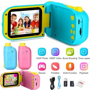 Câmeras de brinquedo 12MP HD Câmera de vídeo para crianças Brinquedo Câmera de vídeo digital Po DV Câmera de carregamento USB Brinquedos para meninas Menino Presentes de aniversário 230601