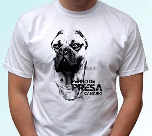 Erkek Tişörtleri 2023 EST Moda Üst Tee Pamuk Gömlek Perro de Presa Canario Kafa Köpek Kısa Kollu Baskı
