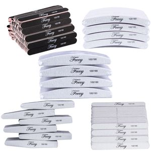 Nail Files 100pcs Nail Files Buffers For Manicure Sandpaper 100/180 Nail File Sanding Polisher Set Reusable Double Sided Manicure Tools 230531